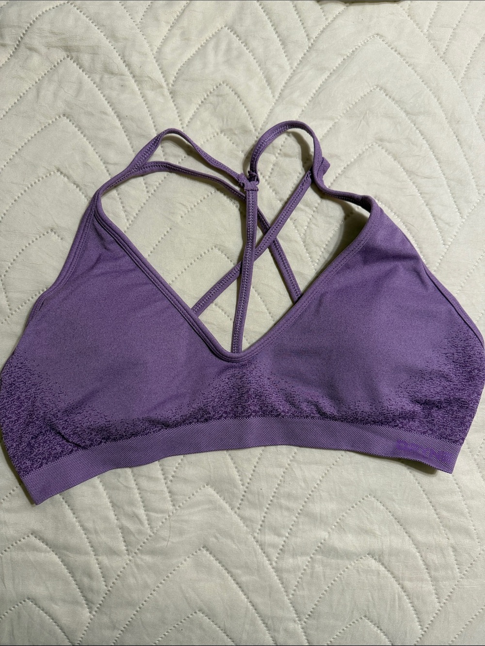 Dfyne Seamless Purple Strappy Sports Bralette